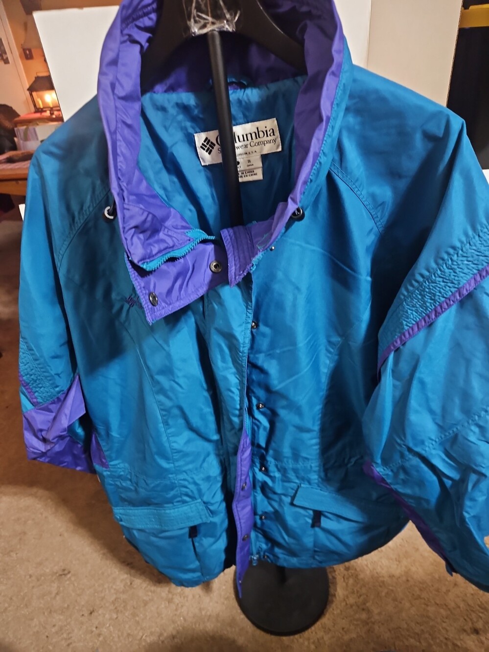 Vintage 90s Women’s Columbia Sportswear Gizzmo Jacket Blue Purple Sz XL